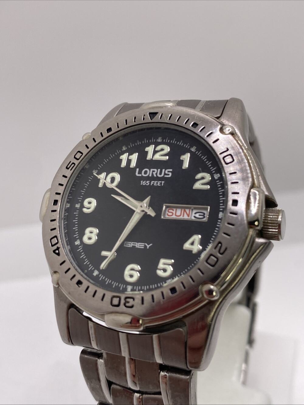 Lorus By Seiko Mens Silver Watch Works New Battery